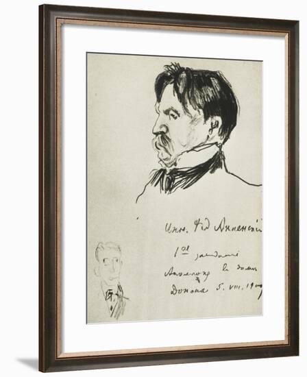 Portrait of Innokenty Fedorovich Annenskij-null-Framed Giclee Print