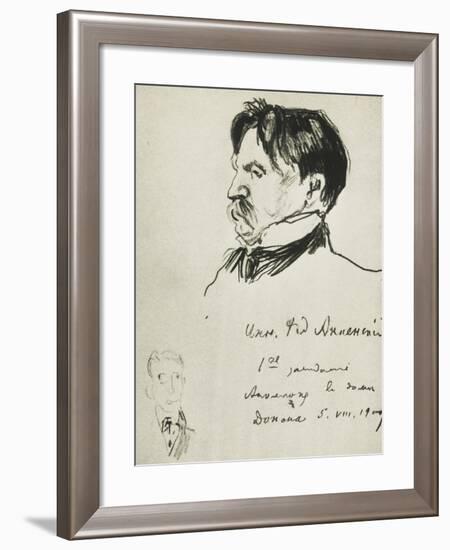 Portrait of Innokenty Fedorovich Annenskij-null-Framed Giclee Print