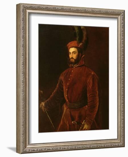 Portrait of Ippolito De' Medici-Titian (Tiziano Vecelli)-Framed Giclee Print