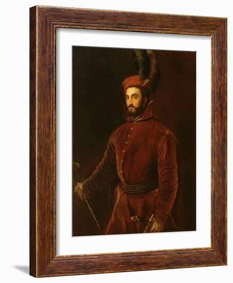 Portrait of Ippolito De' Medici-Titian (Tiziano Vecelli)-Framed Giclee Print