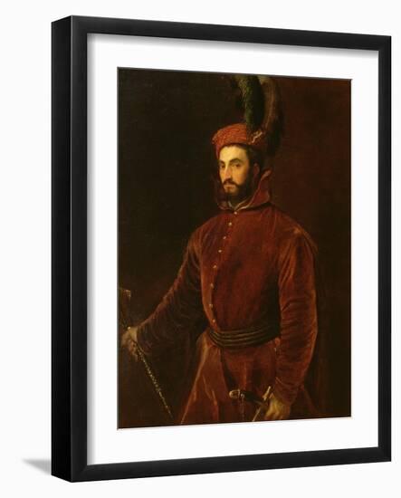 Portrait of Ippolito De' Medici-Titian (Tiziano Vecelli)-Framed Giclee Print