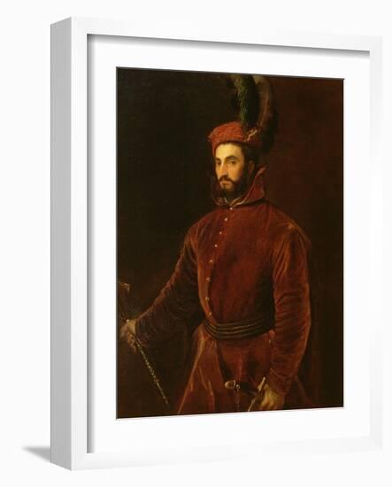 Portrait of Ippolito De' Medici-Titian (Tiziano Vecelli)-Framed Giclee Print