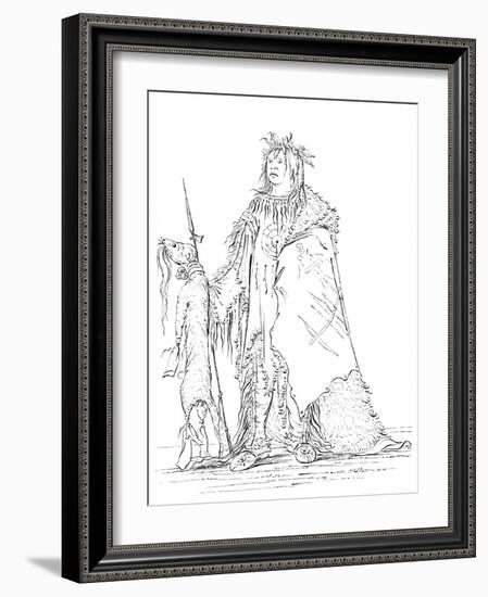 Portrait of Iron Horn, Native American Man, 1841-Myers and Co-Framed Giclee Print