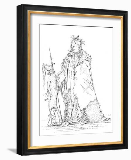 Portrait of Iron Horn, Native American Man, 1841-Myers and Co-Framed Giclee Print