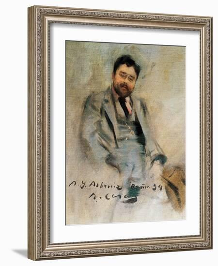 Portrait of Isaac Albeniz at 34 Years Old (Oil on Canvas)-Ramon Casas i Carbo-Framed Giclee Print