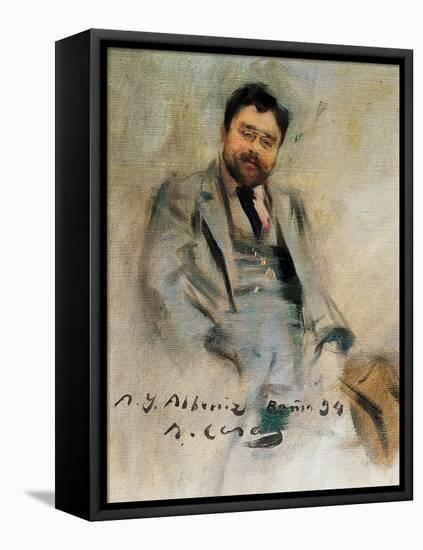 Portrait of Isaac Albeniz at 34 Years Old (Oil on Canvas)-Ramon Casas i Carbo-Framed Premier Image Canvas