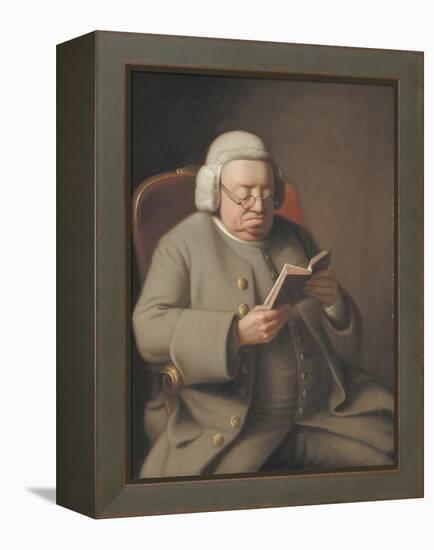 Portrait of Isaac Brodeau Reading a Book, 18th Century-George Roth-Framed Premier Image Canvas