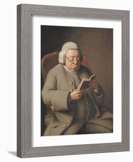 Portrait of Isaac Brodeau Reading a Book, 18th Century-George Roth-Framed Giclee Print