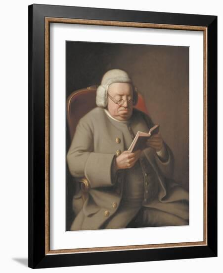 Portrait of Isaac Brodeau Reading a Book, 18th Century-George Roth-Framed Giclee Print