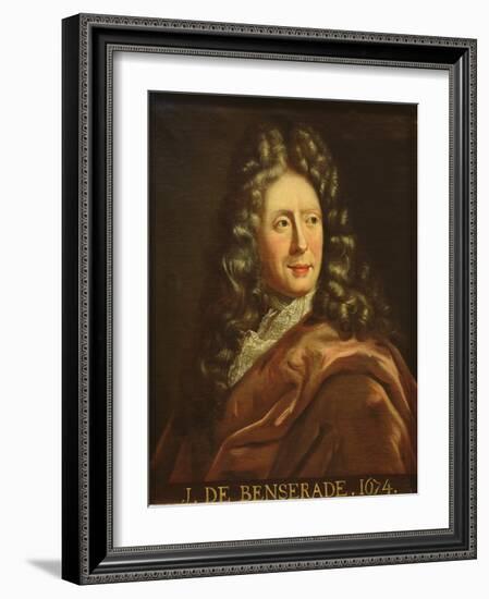 Portrait of Isaac De Benserade (1612-91) 1674 (Oil on Canvas)-French School-Framed Giclee Print