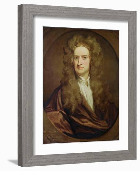 Portrait of Isaac Newton-Godfrey Kneller-Framed Giclee Print