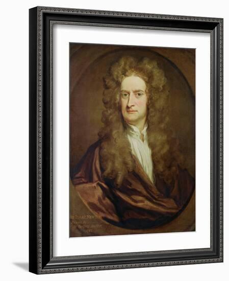 Portrait of Isaac Newton-Godfrey Kneller-Framed Giclee Print