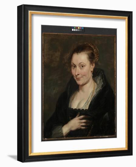 Portrait of Isabella Brant, C.1620-25 (Oil on Wood)-Peter Paul Rubens-Framed Giclee Print