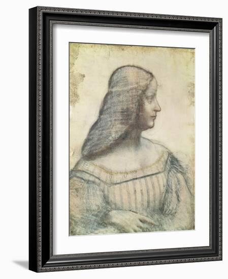 Portrait of Isabella D'Este (1474-1539)-Leonardo da Vinci-Framed Giclee Print