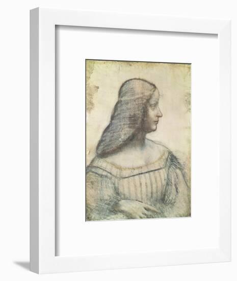 Portrait of Isabella D'Este (1474-1539)-Leonardo da Vinci-Framed Premium Giclee Print