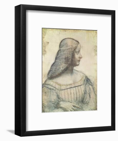 Portrait of Isabella D'Este (1474-1539)-Leonardo da Vinci-Framed Premium Giclee Print