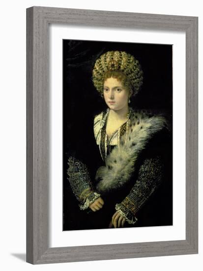 Portrait of Isabella D'Este (1474-1539)-Titian (Tiziano Vecelli)-Framed Giclee Print