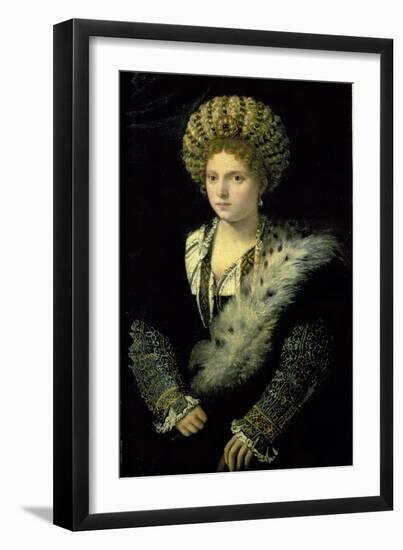 Portrait of Isabella D'Este (1474-1539)-Titian (Tiziano Vecelli)-Framed Giclee Print