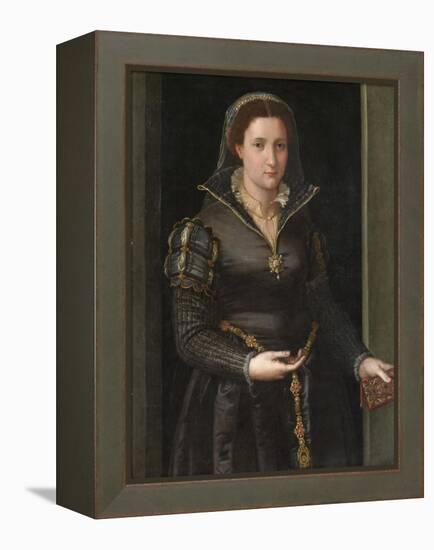 Portrait of Isabella de' Medici , c.1550-1565.-Italian School-Framed Premier Image Canvas