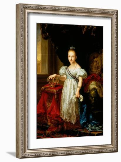 Portrait of Isabella II-Vicente Lopez y Portana-Framed Giclee Print