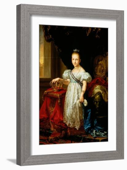 Portrait of Isabella II-Vicente Lopez y Portana-Framed Giclee Print