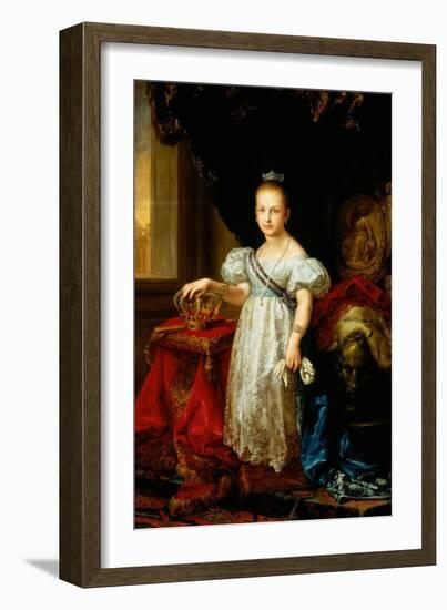 Portrait of Isabella II-Vicente Lopez y Portana-Framed Giclee Print