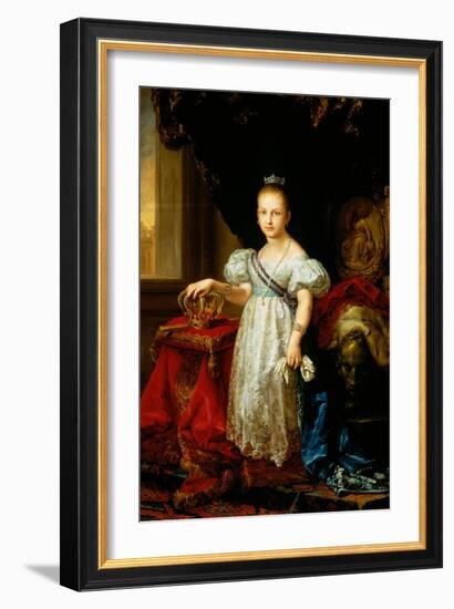 Portrait of Isabella II-Vicente Lopez y Portana-Framed Giclee Print