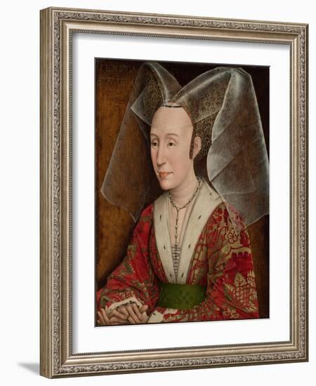 Portrait of Isabella of Portugal, Wife of Philip III Duke of Burgundy (1397-147), Ca 1450-1475-Rogier van der Weyden-Framed Giclee Print