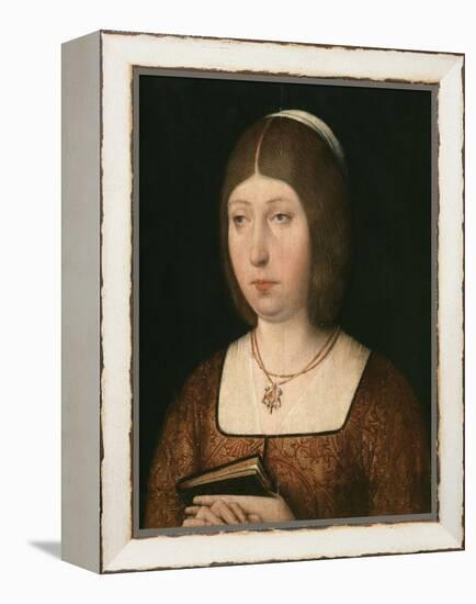 Portrait of Isabella 'The Catholic', Queen of Castile, c.1490-Flemish School-Framed Premier Image Canvas