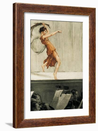 Portrait of Isadora Duncan-Auguste Francois Gorguet-Framed Art Print