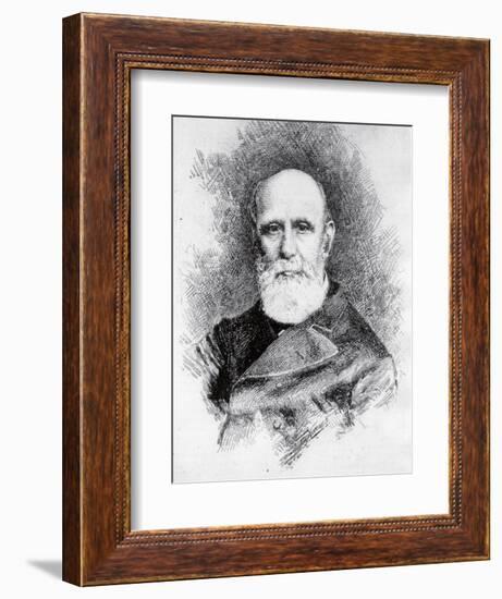 Portrait of Italian Patriot and Writer, Giovanni Ruffini-Giacomo Zampa-Framed Giclee Print