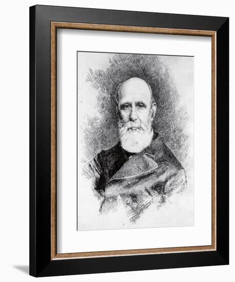 Portrait of Italian Patriot and Writer, Giovanni Ruffini-Giacomo Zampa-Framed Giclee Print