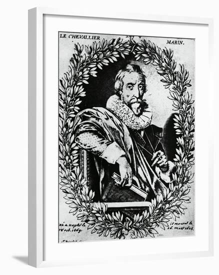 Portrait of Italian Poet, Giovan Battista Marino-null-Framed Giclee Print