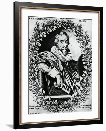 Portrait of Italian Poet, Giovan Battista Marino-null-Framed Giclee Print