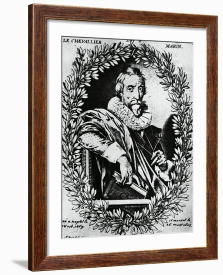 Portrait of Italian Poet, Giovan Battista Marino-null-Framed Giclee Print