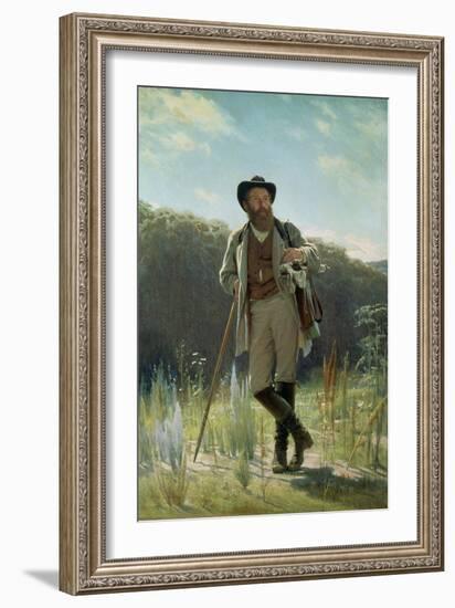 Portrait of Ivan Ivanovich Shishkin, 1873-Ivan Nikolaevich Kramskoy-Framed Giclee Print