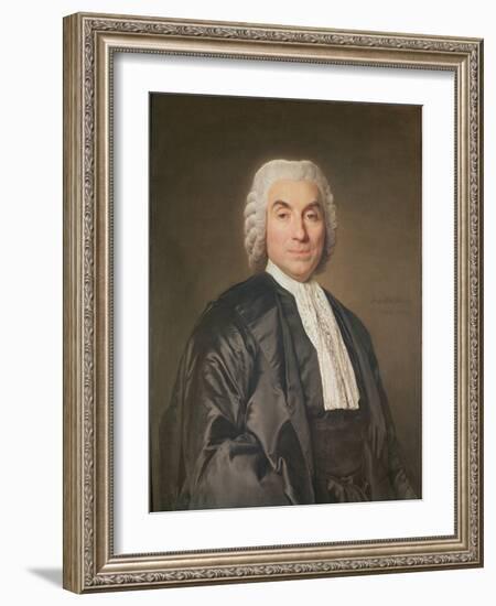 Portrait of J.B Francois, Count of the Michodière, Provost of the Merchants from 1772 to 1778-Joseph Siffred Duplessis-Framed Giclee Print