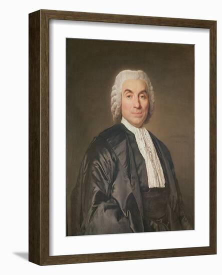 Portrait of J.B Francois, Count of the Michodière, Provost of the Merchants from 1772 to 1778-Joseph Siffred Duplessis-Framed Giclee Print