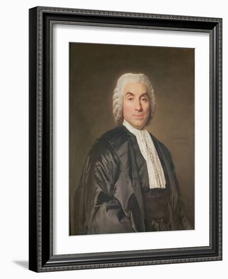 Portrait of J.B Francois, Count of the Michodière, Provost of the Merchants from 1772 to 1778-Joseph Siffred Duplessis-Framed Giclee Print