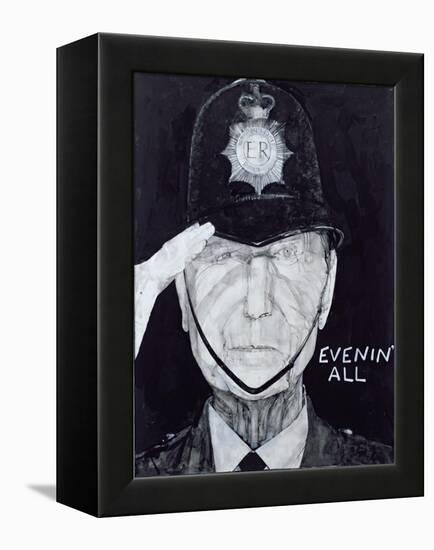 Portrait of Jack Warner as Dixon of Dock Green, Illustration for 'The Listener', 1970s-Barry Fantoni-Framed Premier Image Canvas