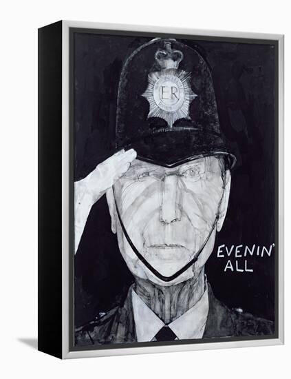 Portrait of Jack Warner as Dixon of Dock Green, Illustration for 'The Listener', 1970s-Barry Fantoni-Framed Premier Image Canvas