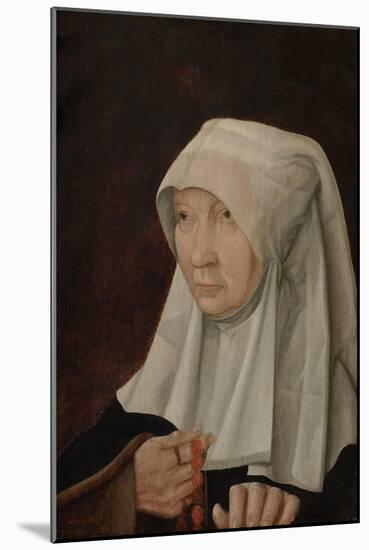 Portrait of Jacomina Claesdr Van Ruyven, Wife of Arent Franckensz Van Der Mee-Master of Alkmaar-Mounted Art Print