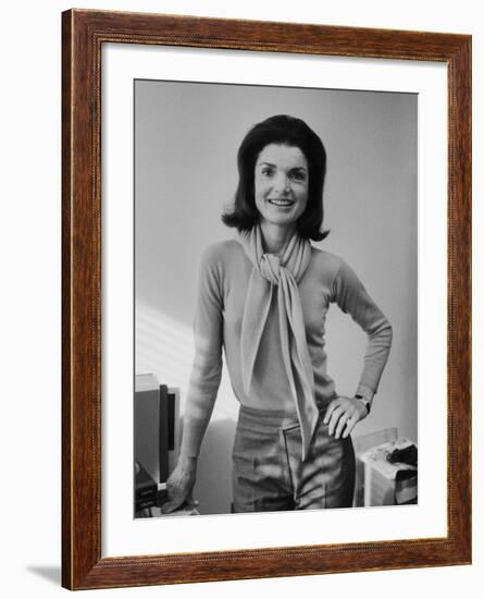 Portrait of Jacqueline Bouvier Kennedy Onassis-Alfred Eisenstaedt-Framed Premium Photographic Print