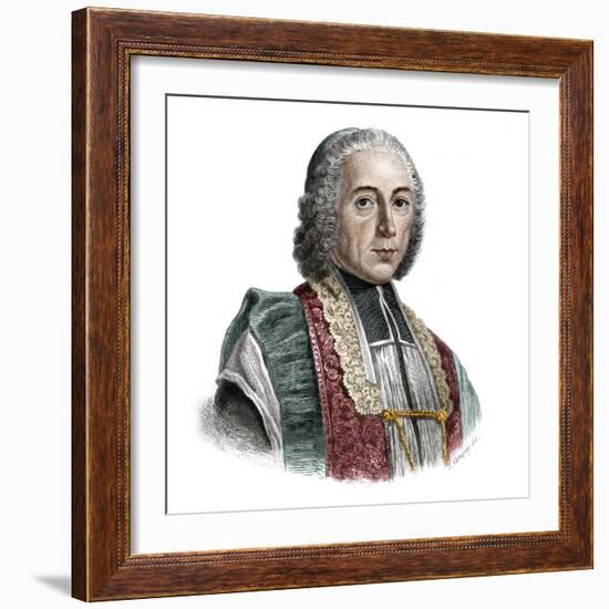 Portrait of Jacques Denis Cochin (1726-1783) founder of the Hopital Saint-Jacques-French School-Framed Giclee Print