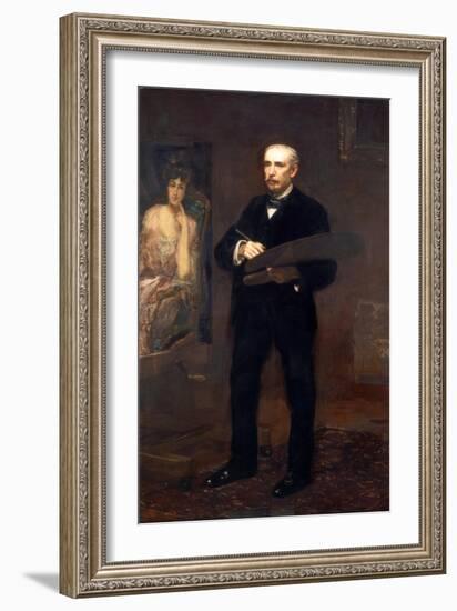 Portrait of James Carroll Beckwith, 1904-Thomas Cowperthwait Eakins-Framed Giclee Print