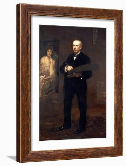 Portrait of James Carroll Beckwith, 1904-Thomas Cowperthwait Eakins-Framed Giclee Print