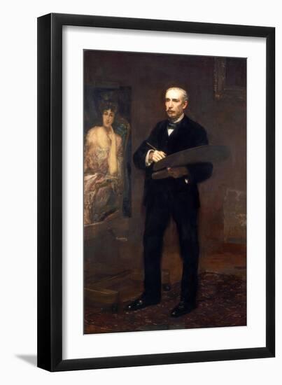 Portrait of James Carroll Beckwith, 1904-Thomas Cowperthwait Eakins-Framed Giclee Print