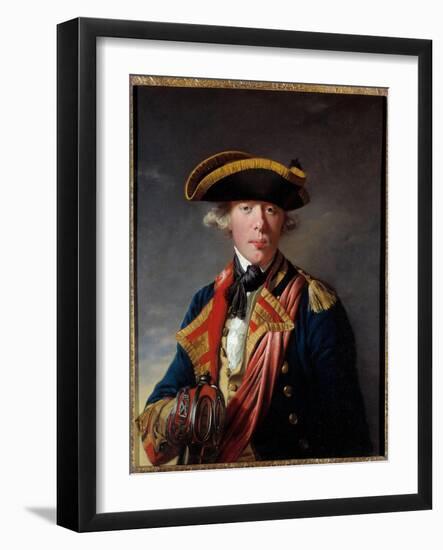 Portrait of James Cook (1728 - 1779), British Navigator around 1766 - 1768.Painting by Joseph Wrigh-Joseph Wright of Derby-Framed Giclee Print