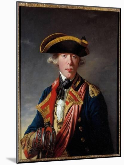 Portrait of James Cook (1728 - 1779), British Navigator around 1766 - 1768.Painting by Joseph Wrigh-Joseph Wright of Derby-Mounted Giclee Print