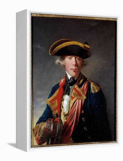 Portrait of James Cook (1728 - 1779), British Navigator around 1766 - 1768.Painting by Joseph Wrigh-Joseph Wright of Derby-Framed Premier Image Canvas